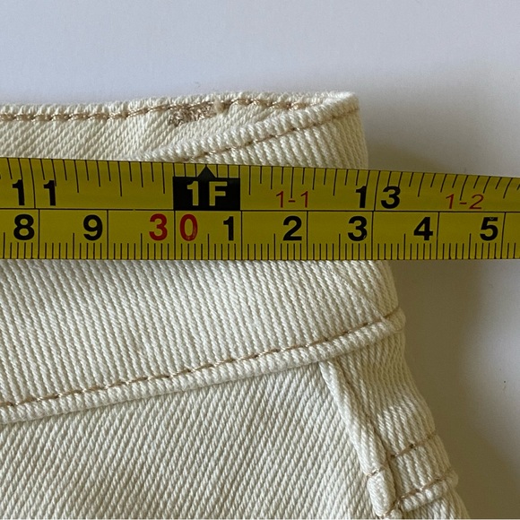 Shorts Size 1 25 Super High Rise New York Rewash Ivory White Juniors Cutoff EUC - Picture 12 of 16